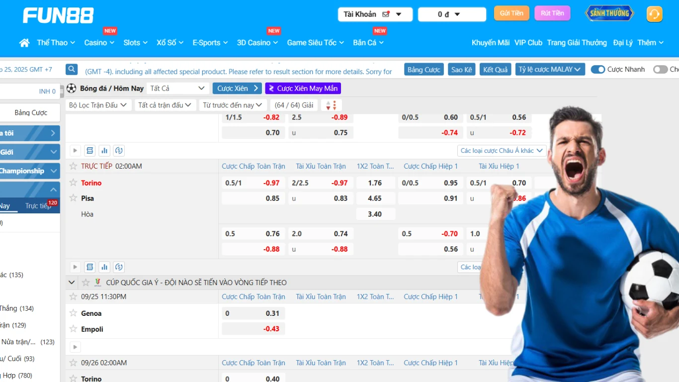 Kèo Tài Xỉu FUN88