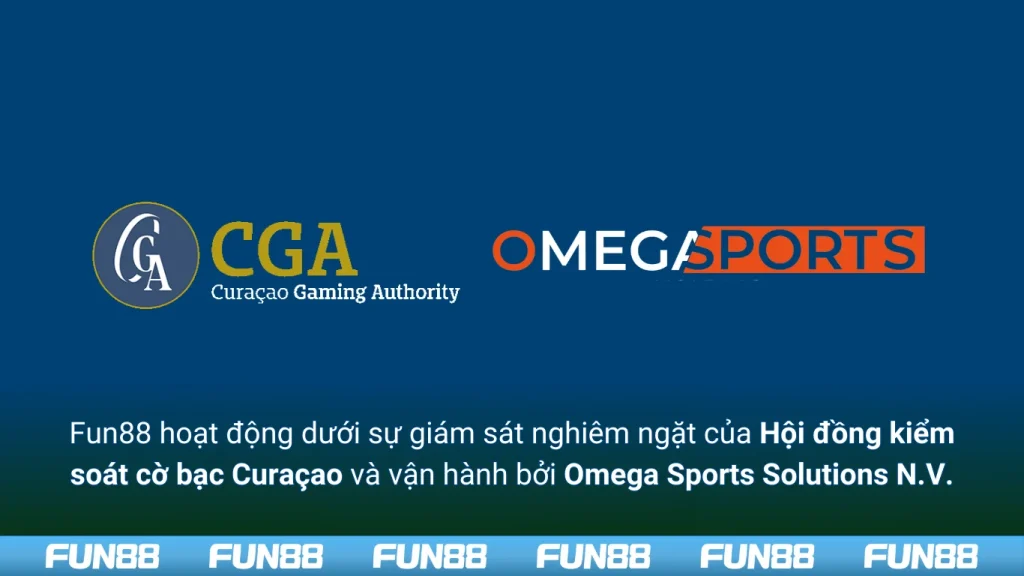 Fun88 hoạt động dưới sự giám sát nghiêm ngặt của Hội đồng kiểm soát cờ bạc Curaçao và vận hành bởi Omega Sports Solutions N.V